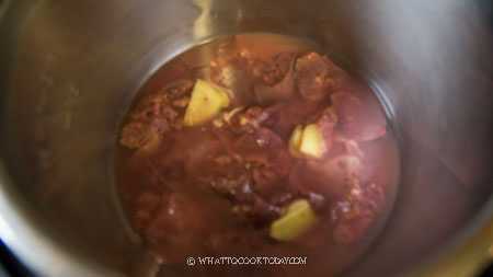 Liver in pressure cooker