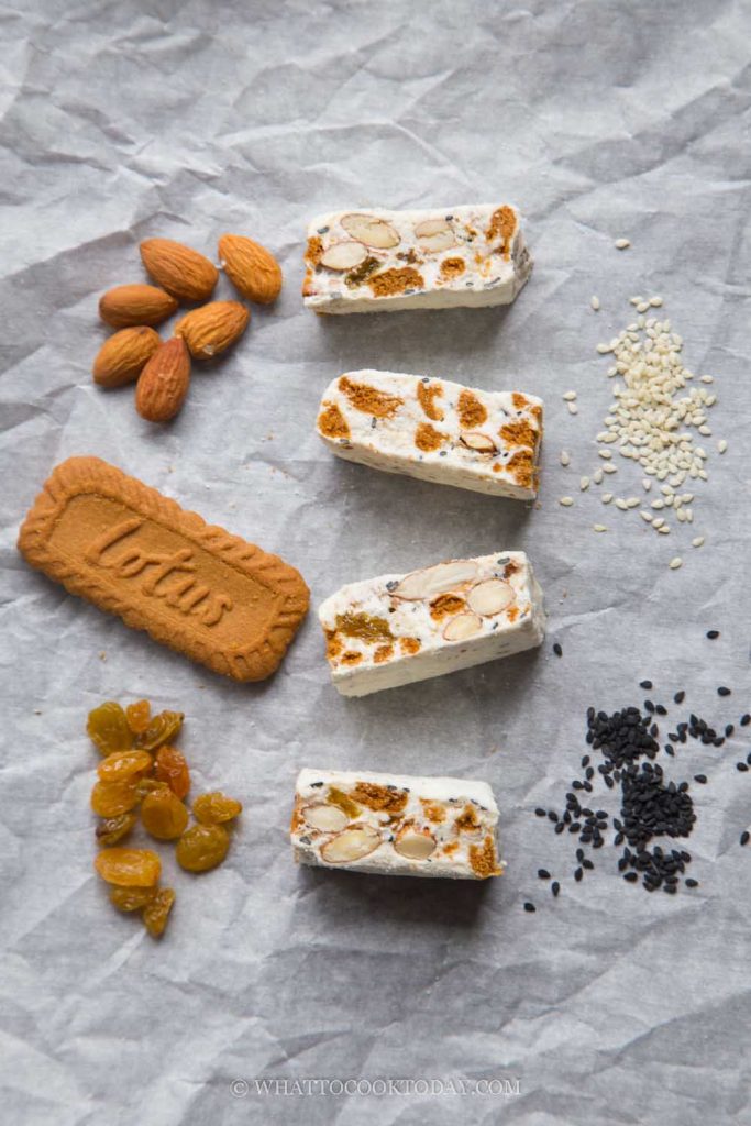 Easy Eggless Taiwanese Snowflake Crisp Milk Nougat (雪花酥)