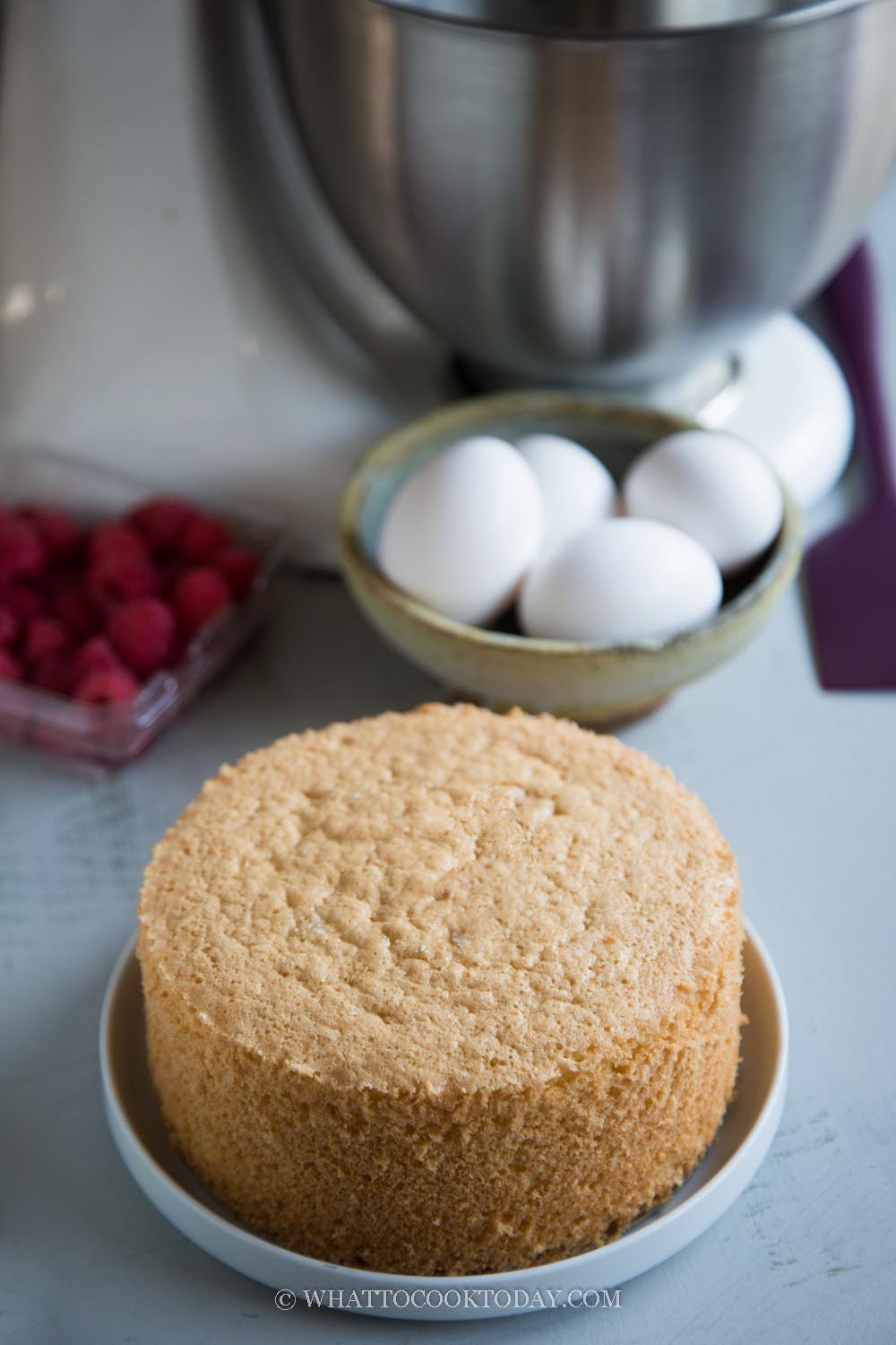 Easy Vanilla Sponge Cake (Whole Egg Method)