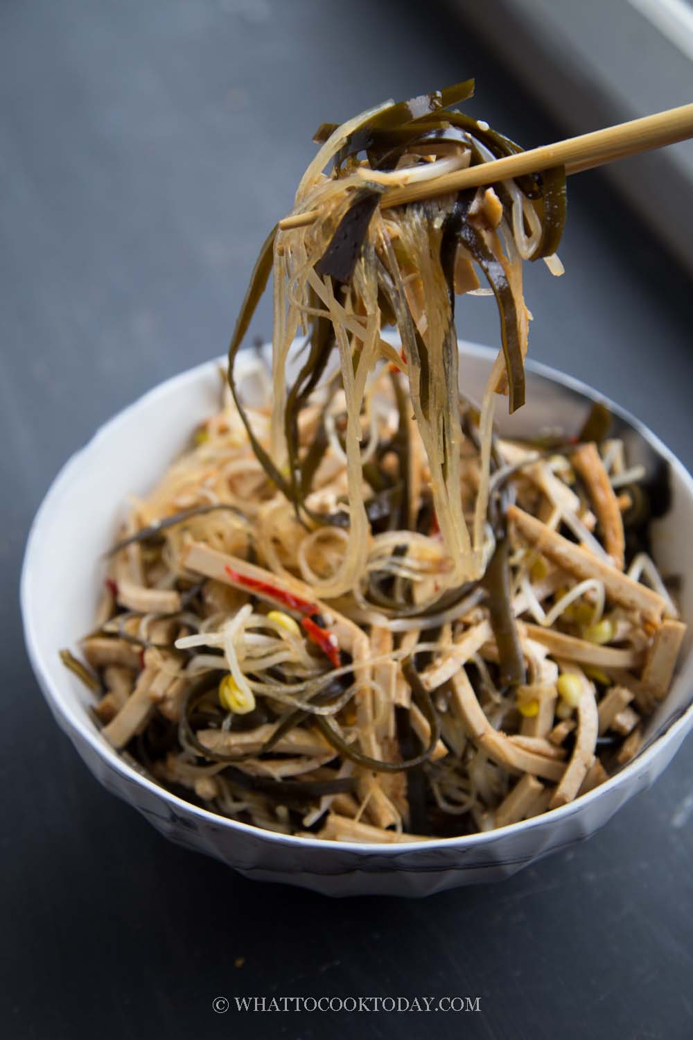 Din Tai Fung - Inspired Seaweed and Bean Curd Salad in Vinegar Dressing