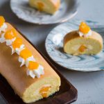 Soft Fluffy Mango Cream Swiss Roll Cake