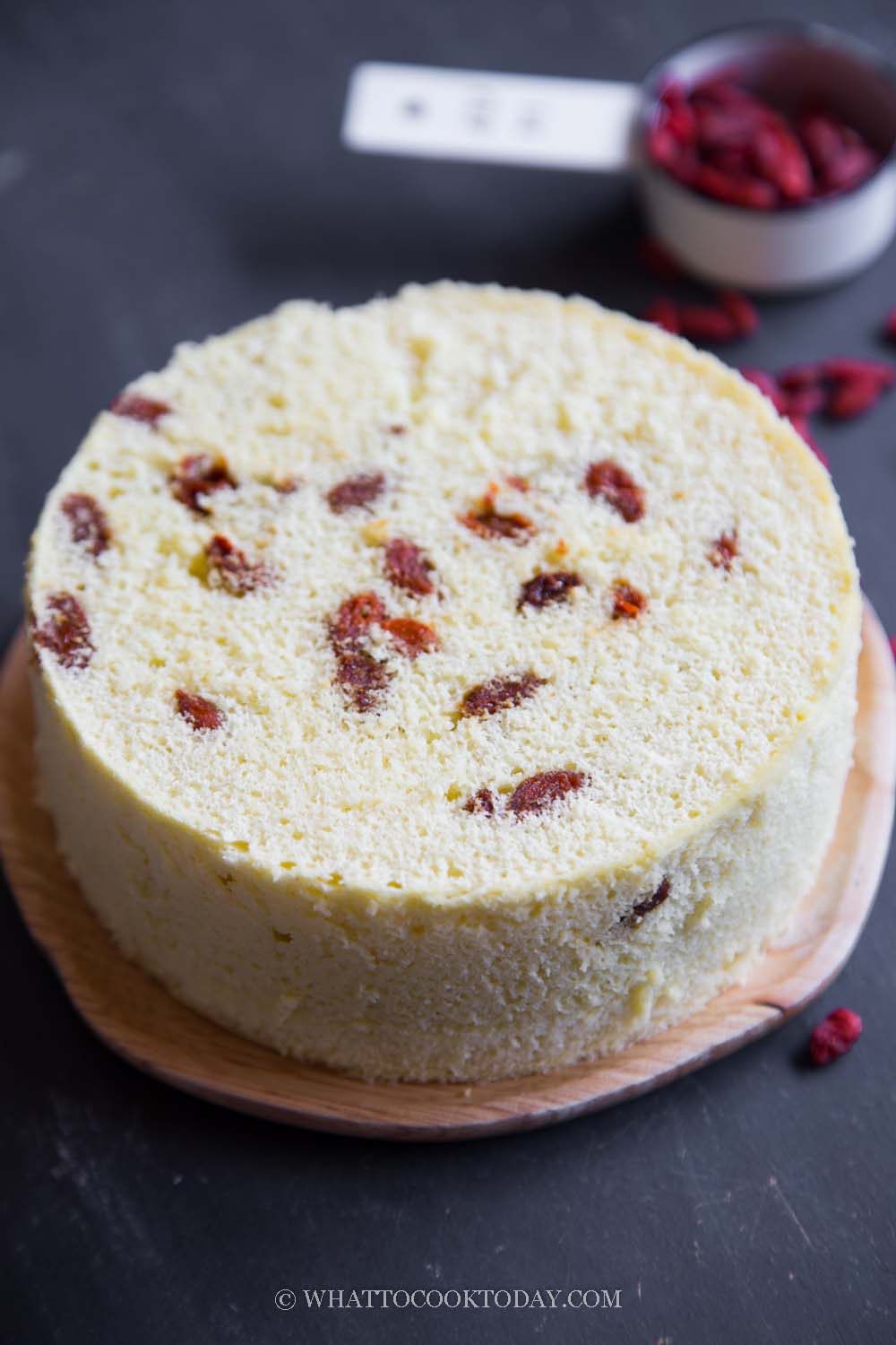 Slice of Goji Berry Cake on a Plate – License Images – 11109206 ❘ StockFood