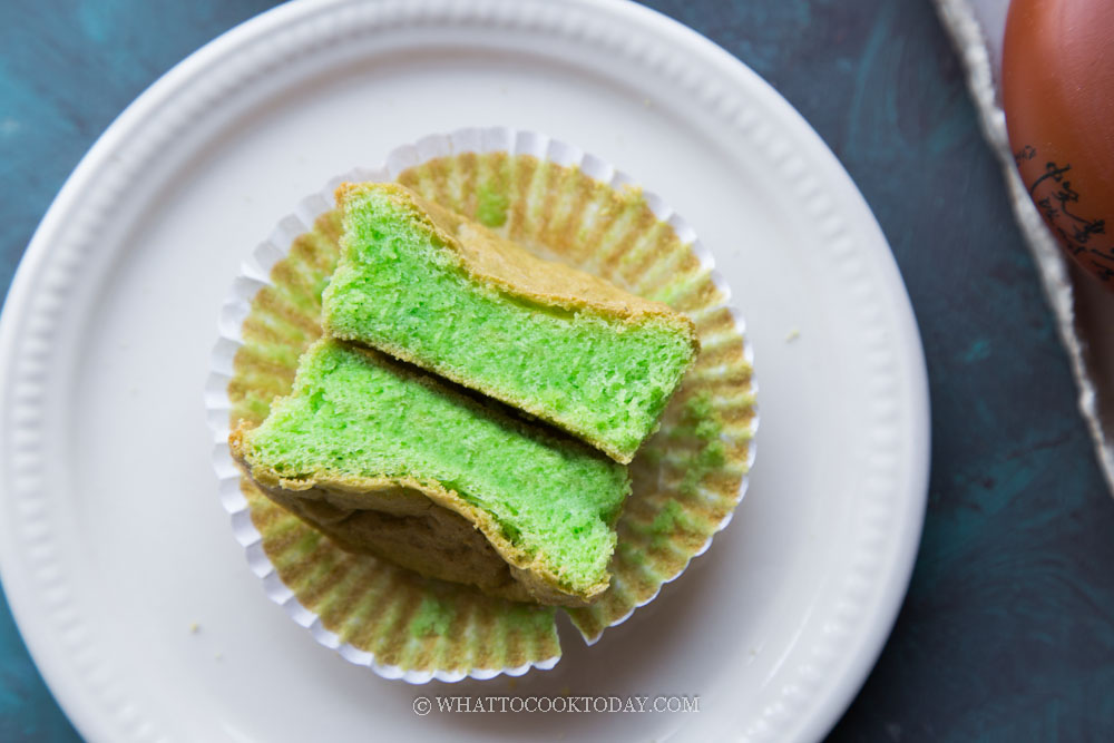 Pandan Mochi Sponge Cupcakes (Gluten-Free, Dairy-Free)