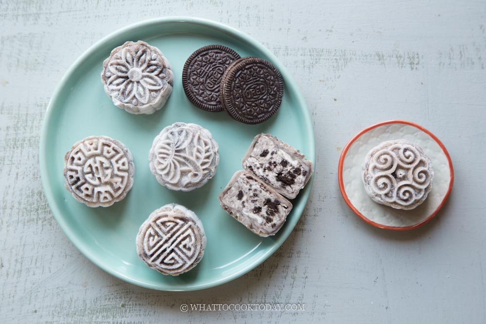 No-Bake Oreo Cream Cheese Snow Skin Mooncakes