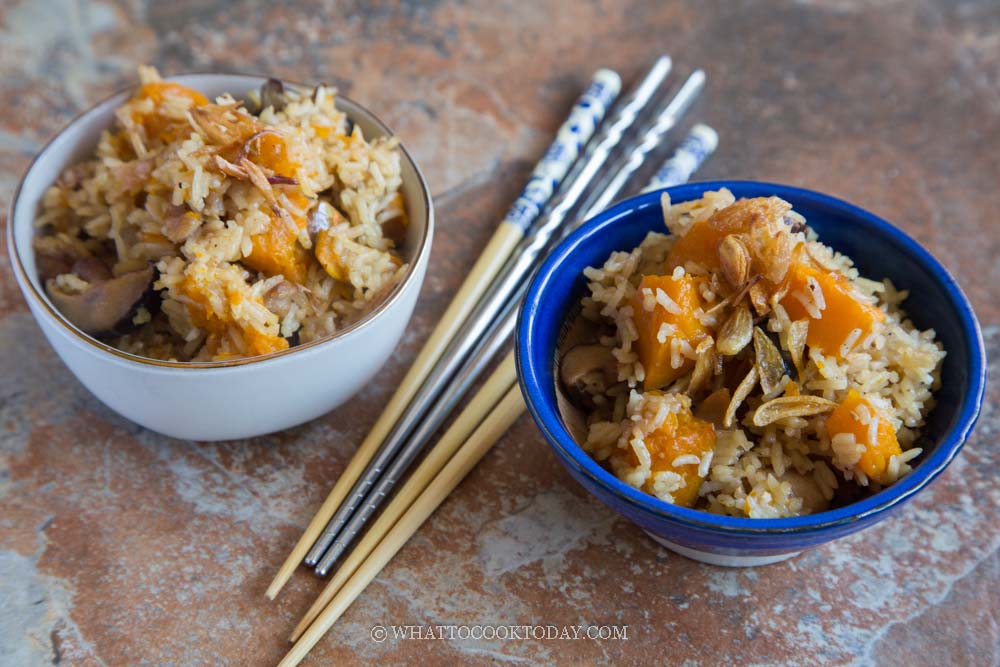 Chinese Pumpkin Rice (Instant Pot or Rice Cooker)