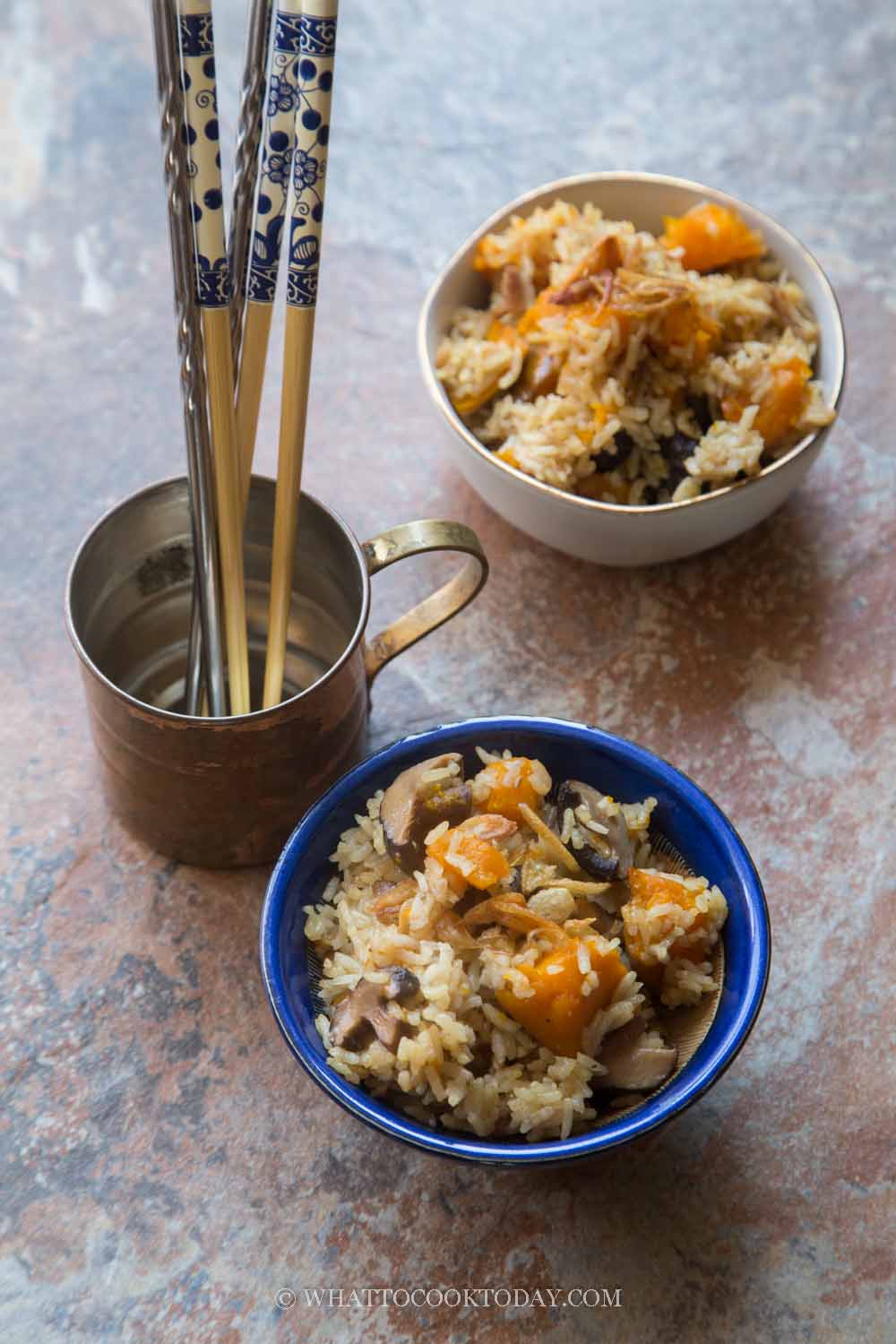 Chinese Pumpkin Rice (Instant Pot or Rice Cooker)