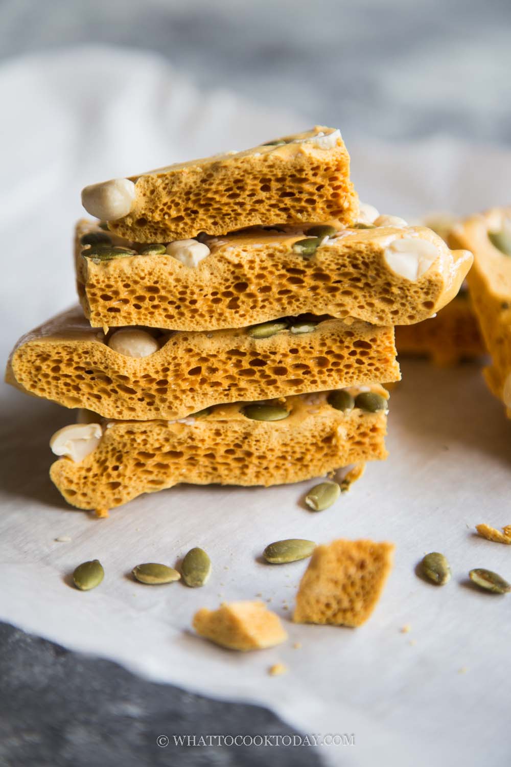 Korean Honeycomb Toffee (Mega Dalgona with Nuts and Seeds)