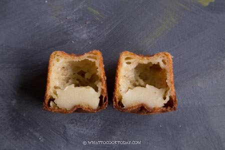 canele with hollow inside