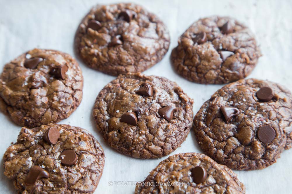 Double Chocolate Rum Cookies with Sea Salt (Truly So Good!)