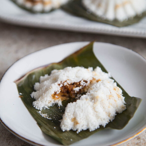 How To Make Bibingka Galapong / Filipino Baked Rice Cake (Ube Flavor)