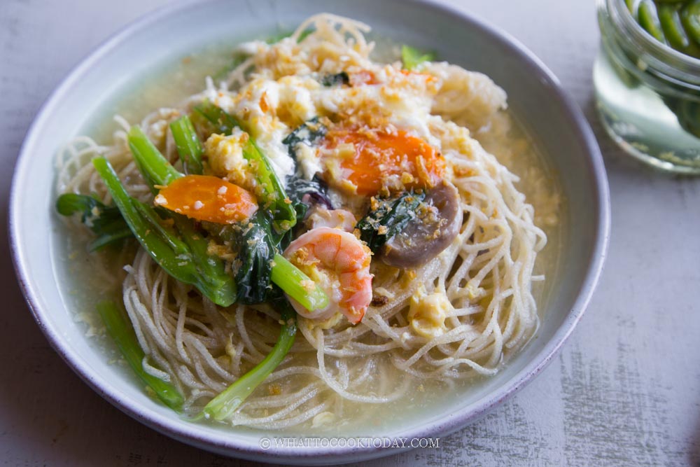 Wat Tan Bee Hoon/Mee Hoon (Cantonese Fried Rice Noodle in Egg Gravy)