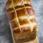 Matcha Hot Cross Bun Loaf (Yudane/Tangzhong)