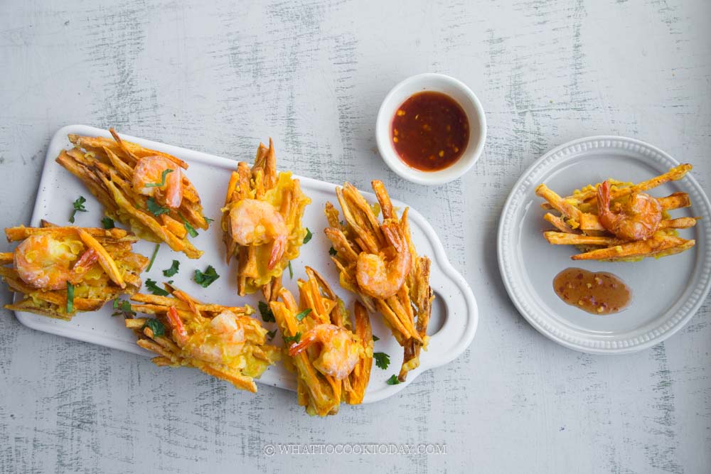 Bánh Tôm (Vietnamese Shrimp and Sweet Potato Fritters)