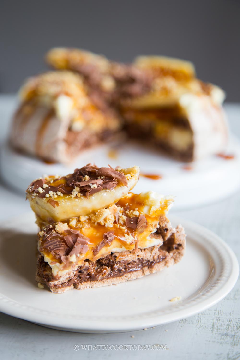 Chocolate Banoffee Pavlova with Salted Caramel