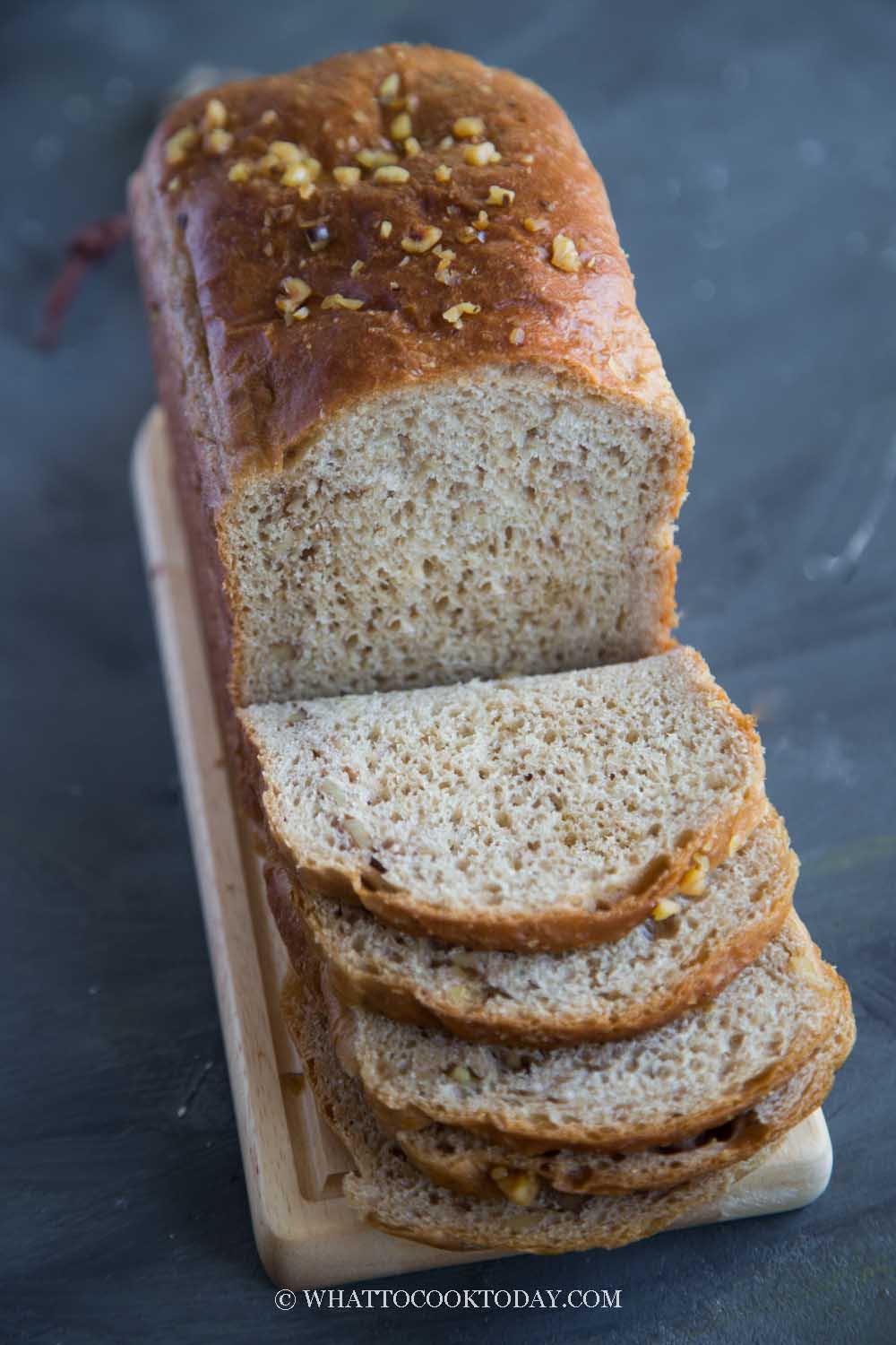 No-Knead Peanut Butter Bread Loaf