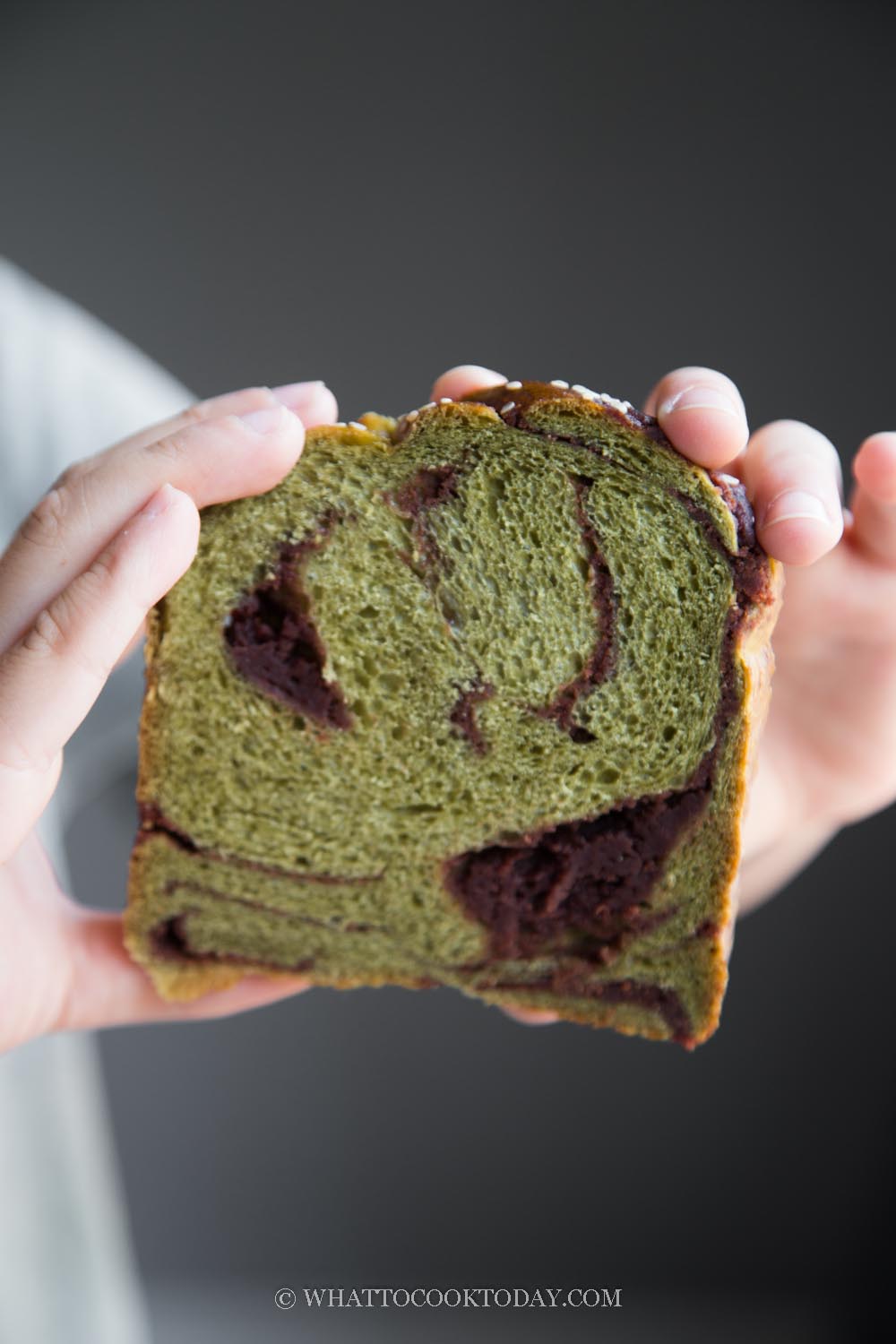 Braided Matcha Red Beans Milk Bread