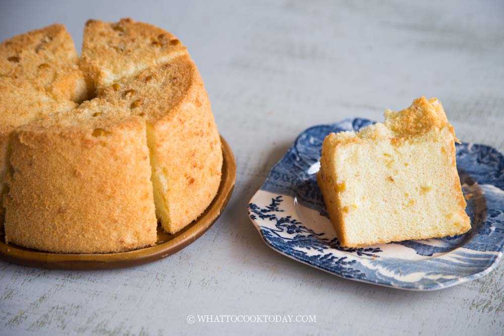 Soft Fluffy Creamed Corn Chiffon Cake