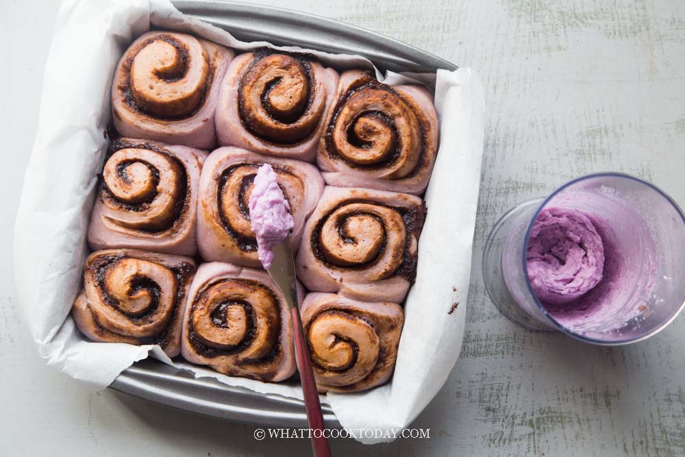 Purple Sweet Potato Cinnamon Rolls
