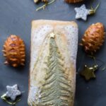 Shokupan with Easy Christmas Tree Scoring and Chocolate Pine Cone