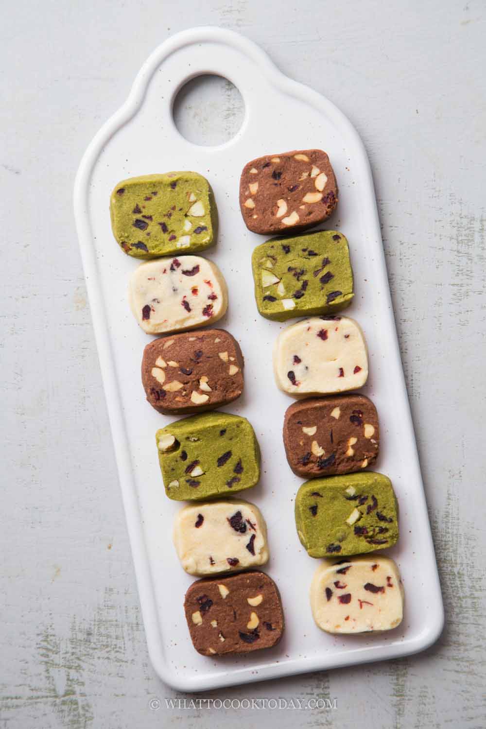 Cranberry and Nuts Shortbread Cookies (Eggless and 3 flavors)