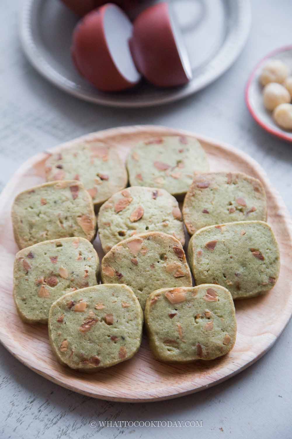 Matcha Macadamia Coconut Cookies
