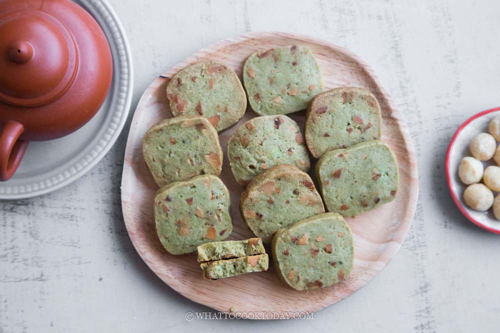 Matcha Macadamia Coconut Cookies