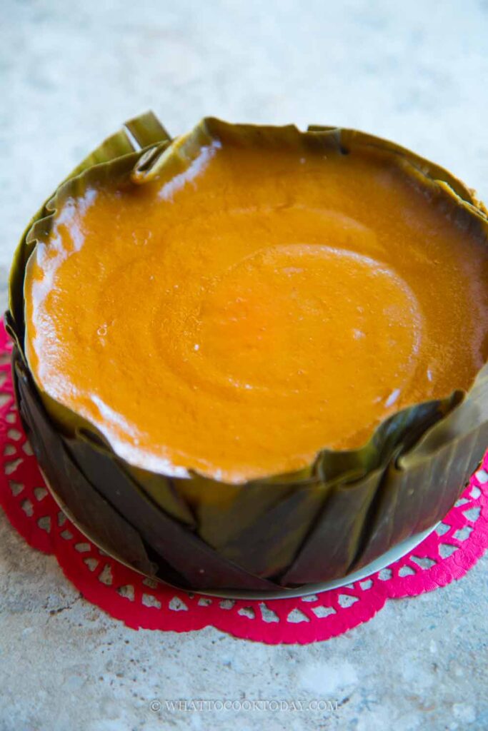 Steamed Pumpkin Nian Gao (Pumpkin Chinese New Year Cake)