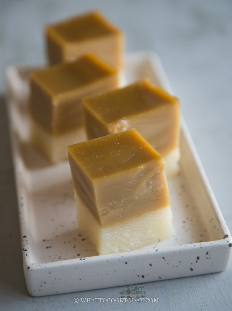 Kuih serimuka gula merah/kue talam ketan gula merah