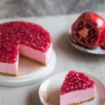 No-Bake Pomegranate Yogurt Mousse Cake