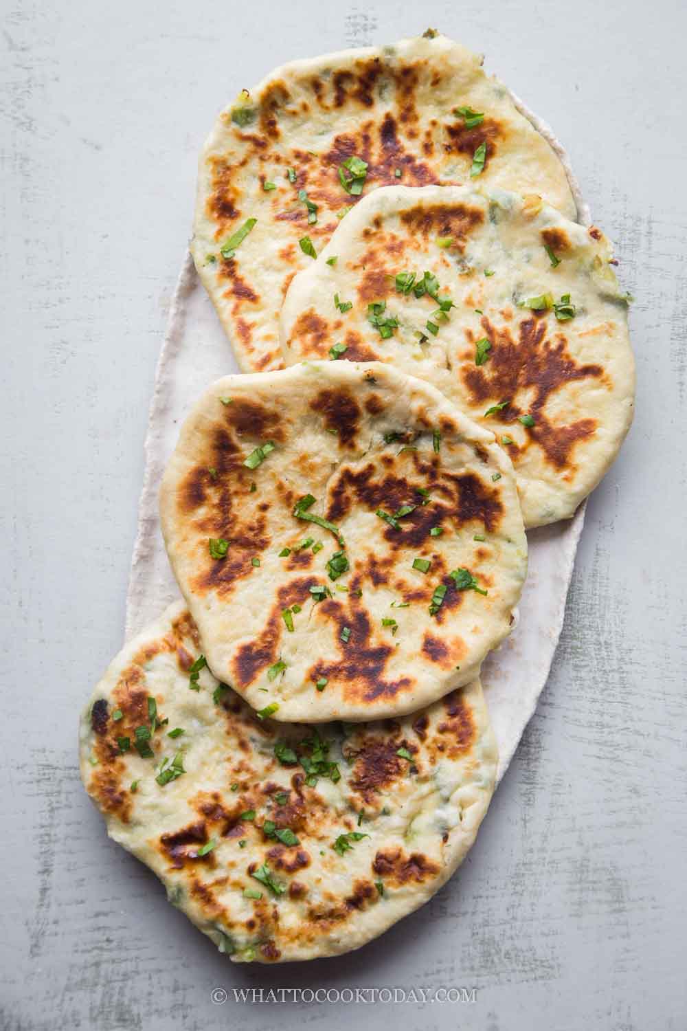 Easy Chicken Cheese Onion Stuffed Kulcha (No Yeast)