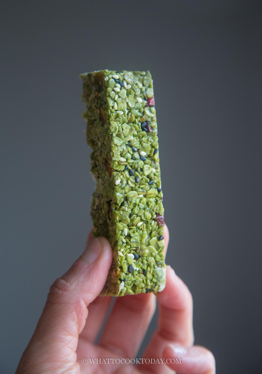 Soft and Chewy Matcha Sesame Coconut Granola Bars
