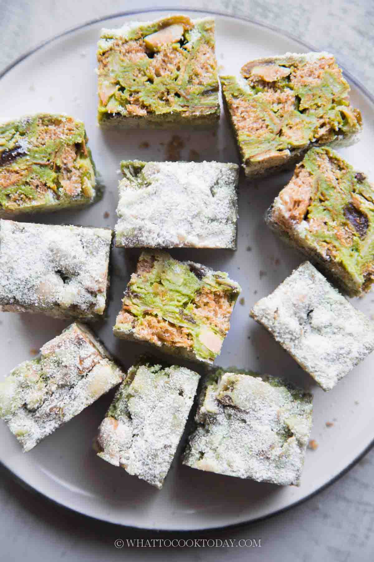 Soft and Chewy Matcha Nougat