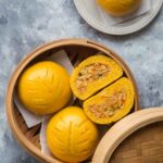 Steamed Pumpkin Bao Buns (with Jicama/Yam Bean Filling)