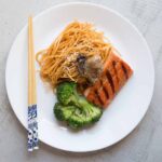 Sweet Chili Chuka Soba Noodles with Salmon