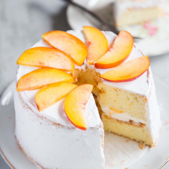 Peach Chiffon Cake