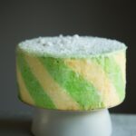 Pandan White Chocolate Mousse Cake