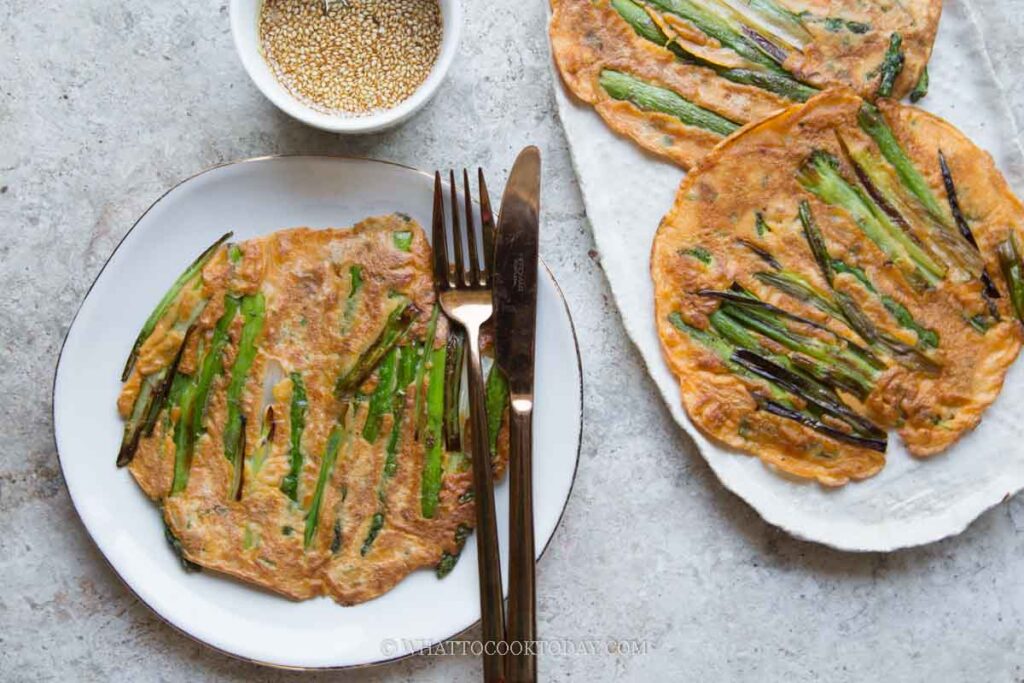 Asparagus Scallion Pancakes