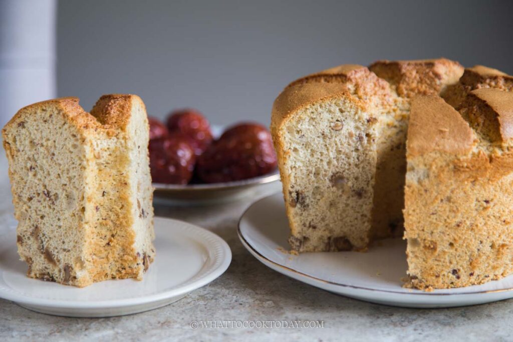Red Date Walnut Chiffon Cake (Slit-Top)