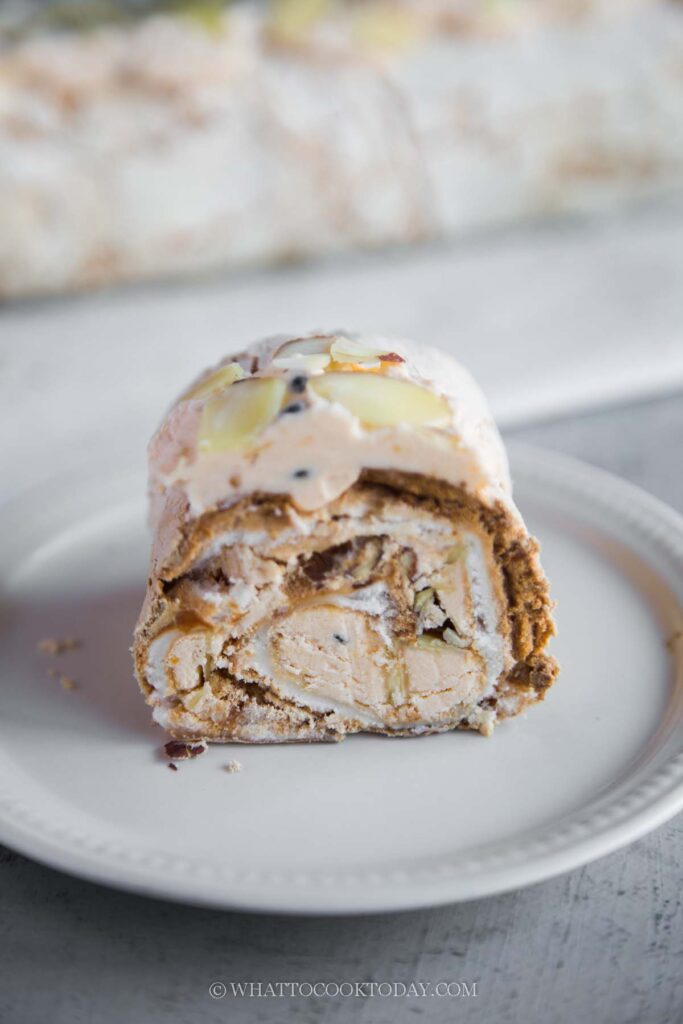 Passion Fruit Meringue Roulade
