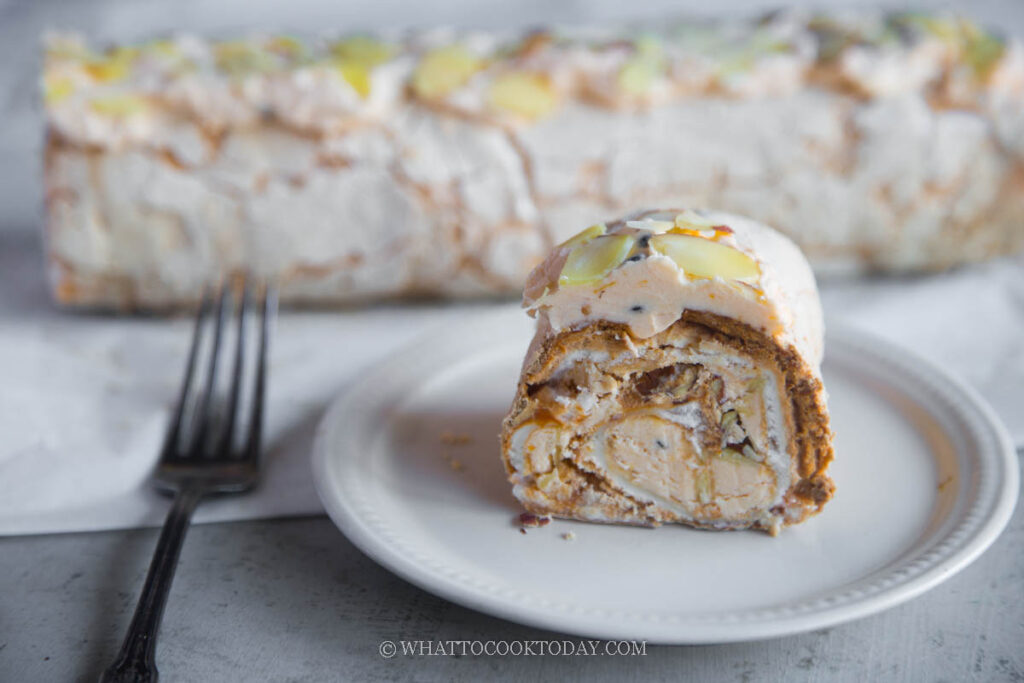 Passion Fruit Meringue Roulade