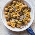 Pasta with Miso Butter and Sauteed Mushrooms
