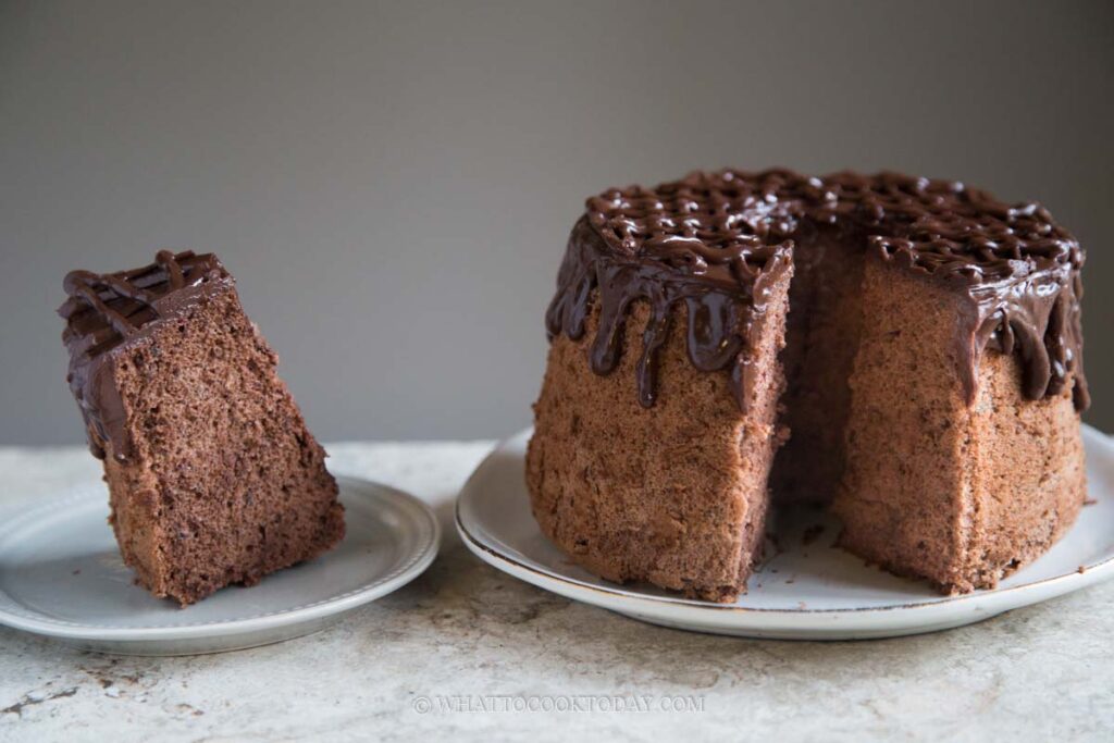 Chocolate Zucchini Chiffon Cake