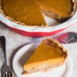 two-layer apple and pumpkin pie