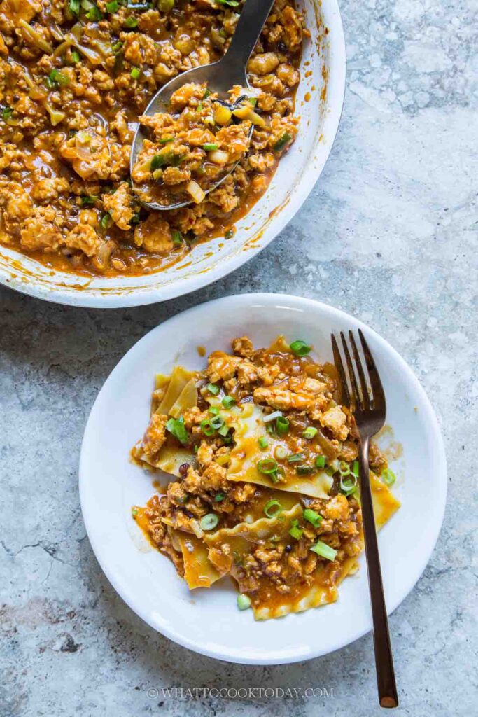 Broken Lasagna with Mala Meat Sauce