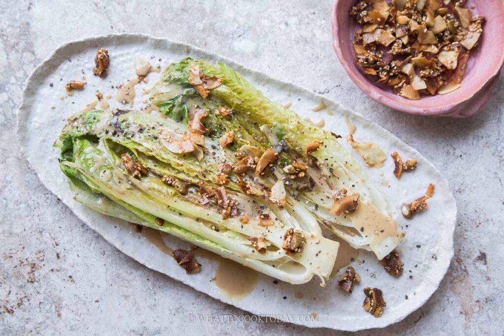 Easy Grilled Wedge Salad with Coconut Crunch Topping