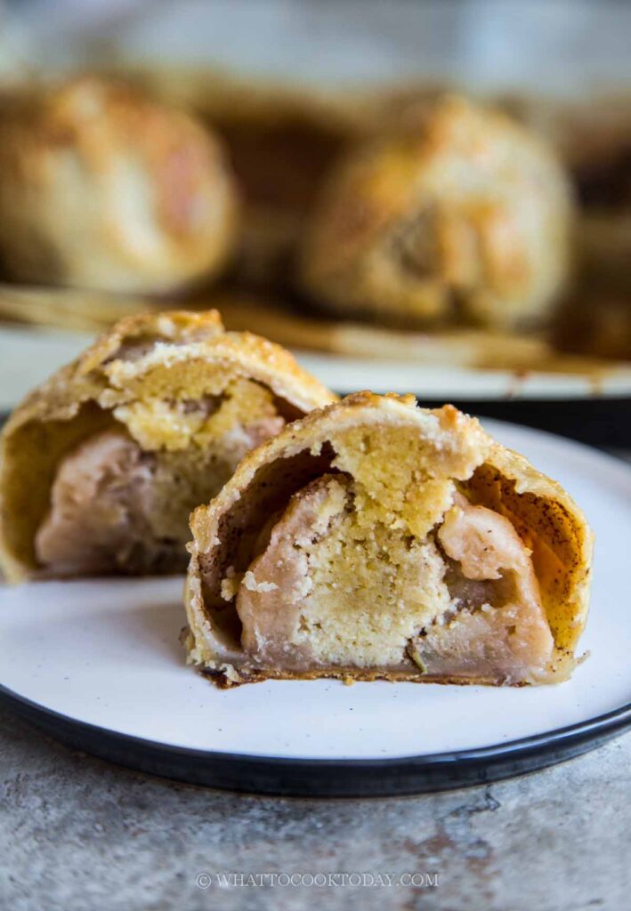 Whole Apple Dumplings with Frangipane Filling