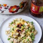 Chili Crisp Orzo with Peas and Bacon