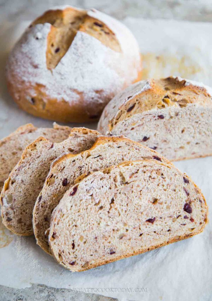 Delicious Honey Cranberry Walnut Bread