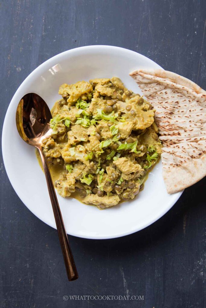 Green Lentil Cauliflower Curry Stew