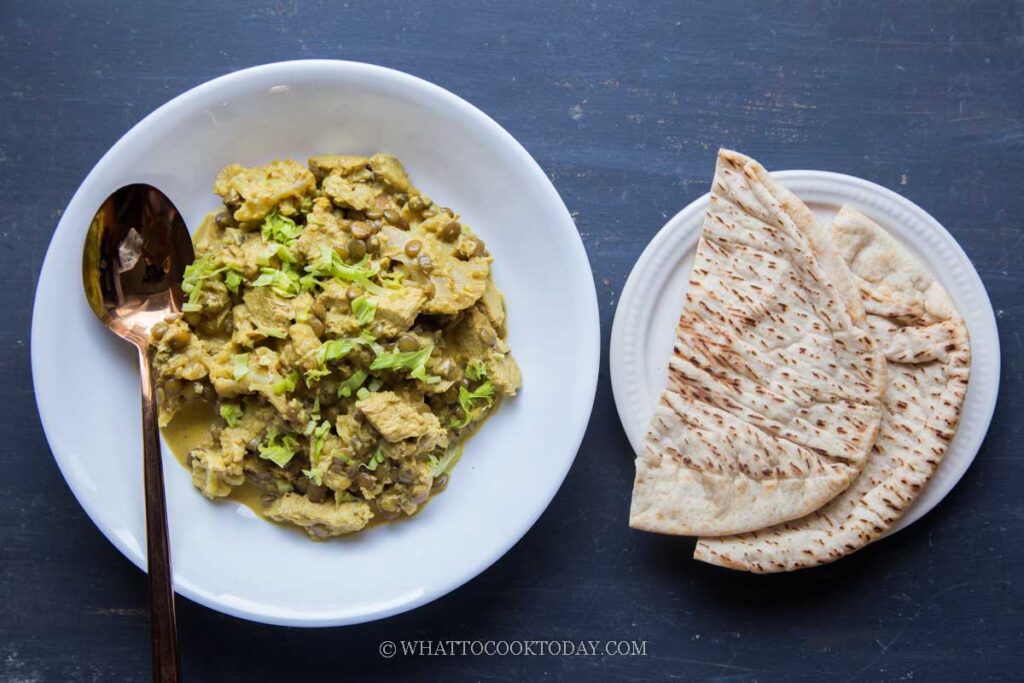 Green Lentil Cauliflower Curry Stew